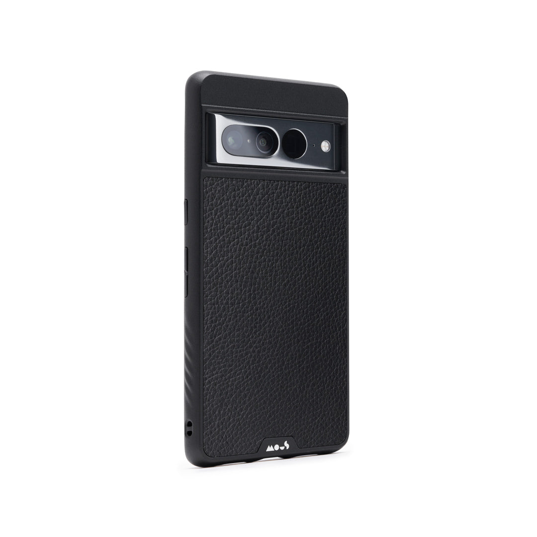 Black Leather Protective Phone Case - Limitless