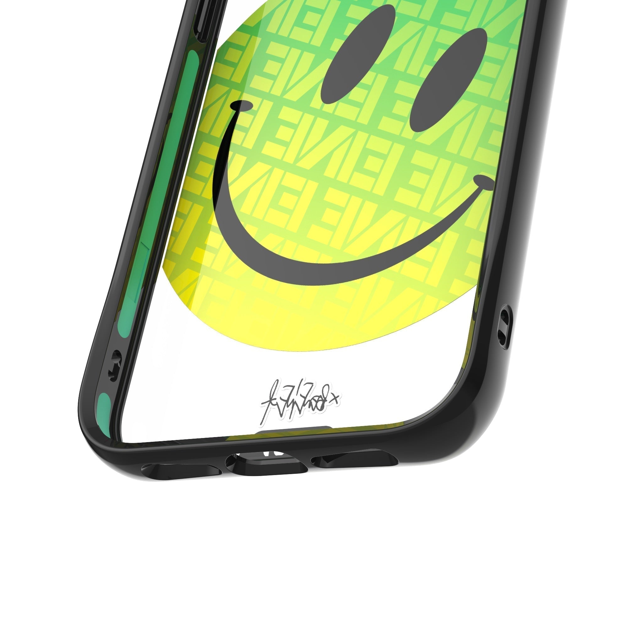 Green Smiley Protective Phone Case - Ben Eine