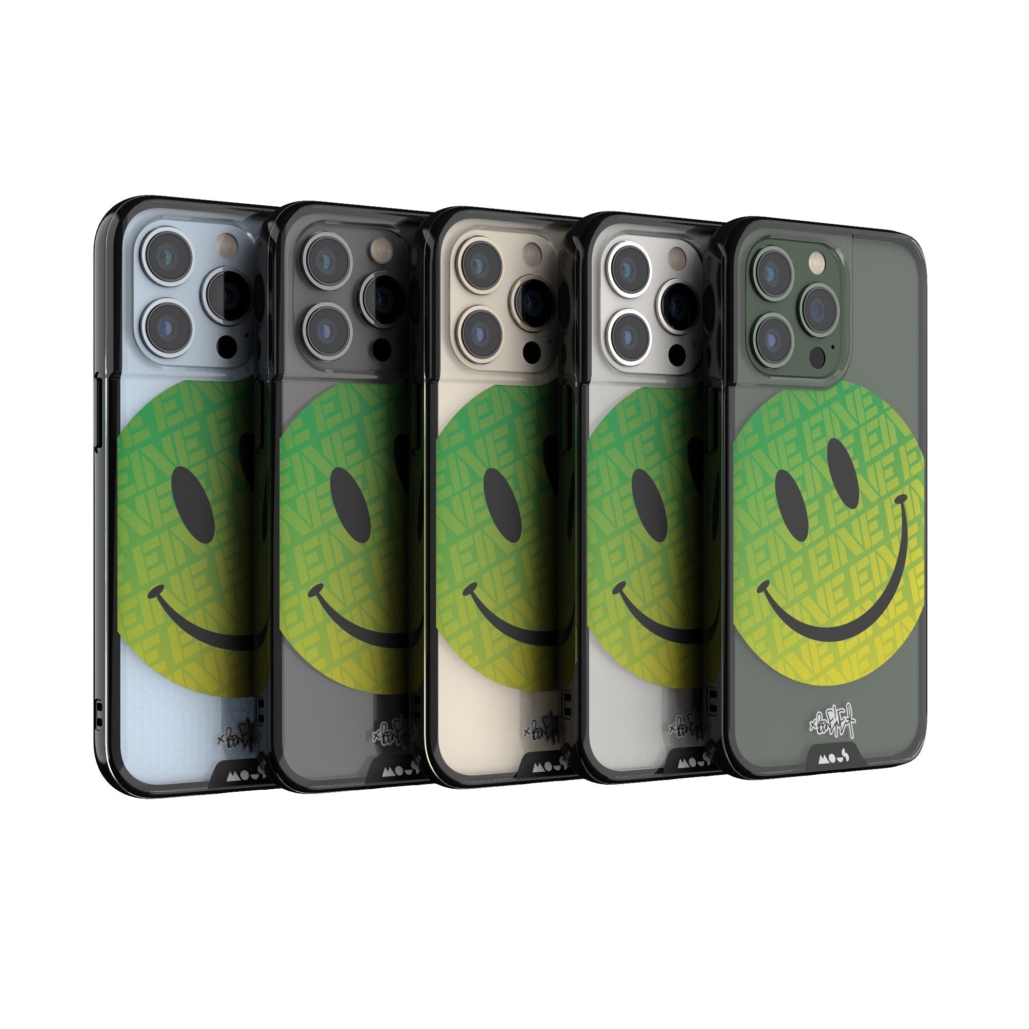 Green Smiley Protective Phone Case - Ben Eine