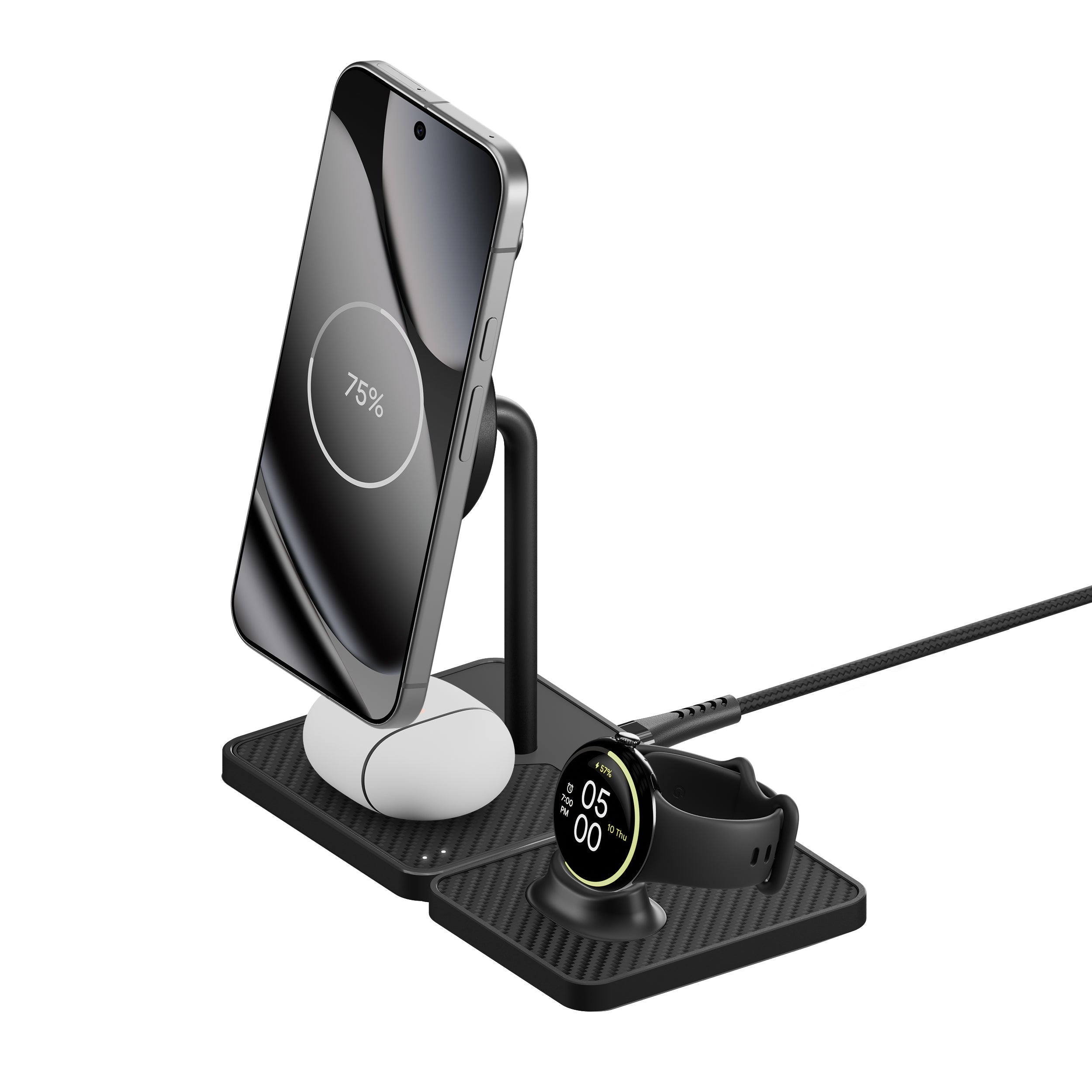 Wireless Charging Stand and Pixel Watch Charger - Aramid Fibre