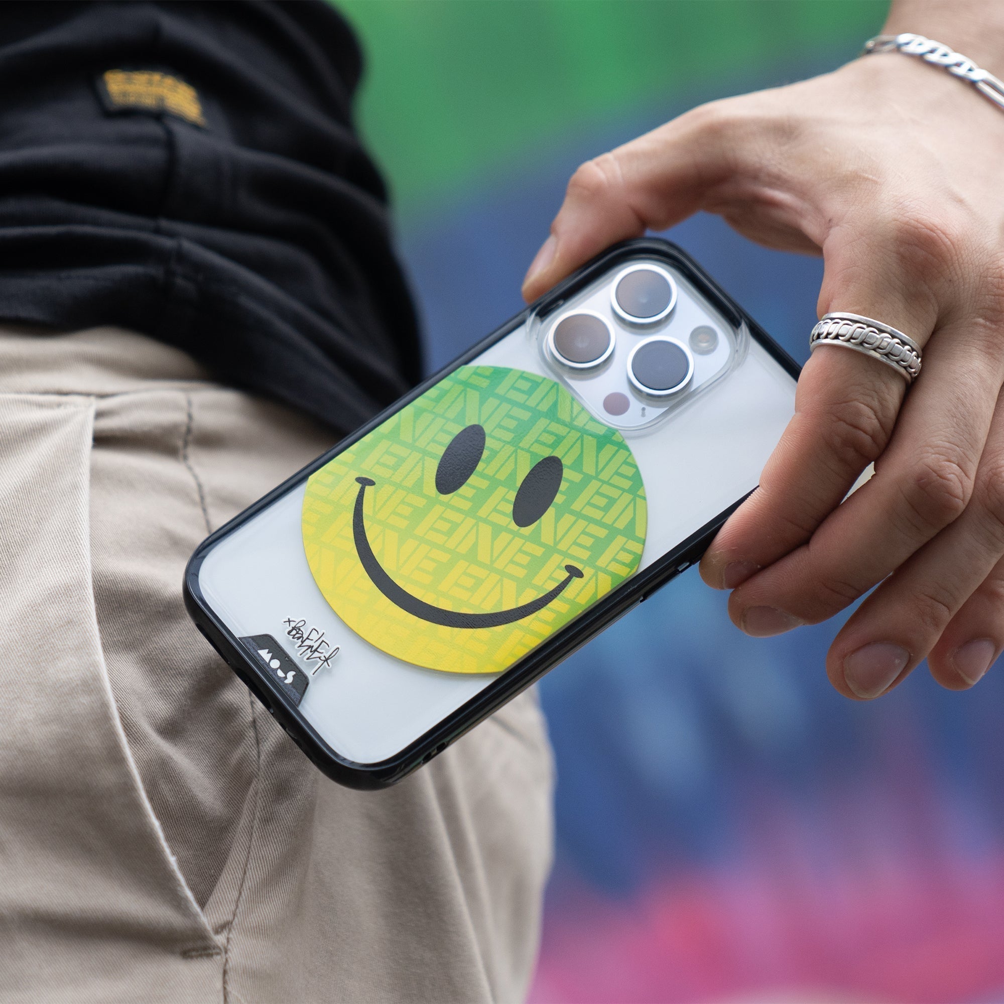 Green Smiley Protective Phone Case - Ben Eine