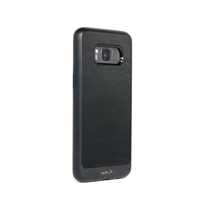 Black Leather Protective Phone Case - Limitless