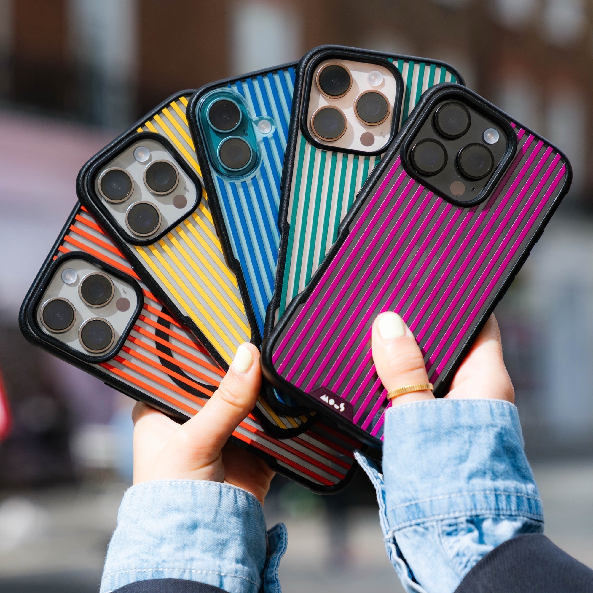 Evergreen Protective Phone Case - Pinstripe