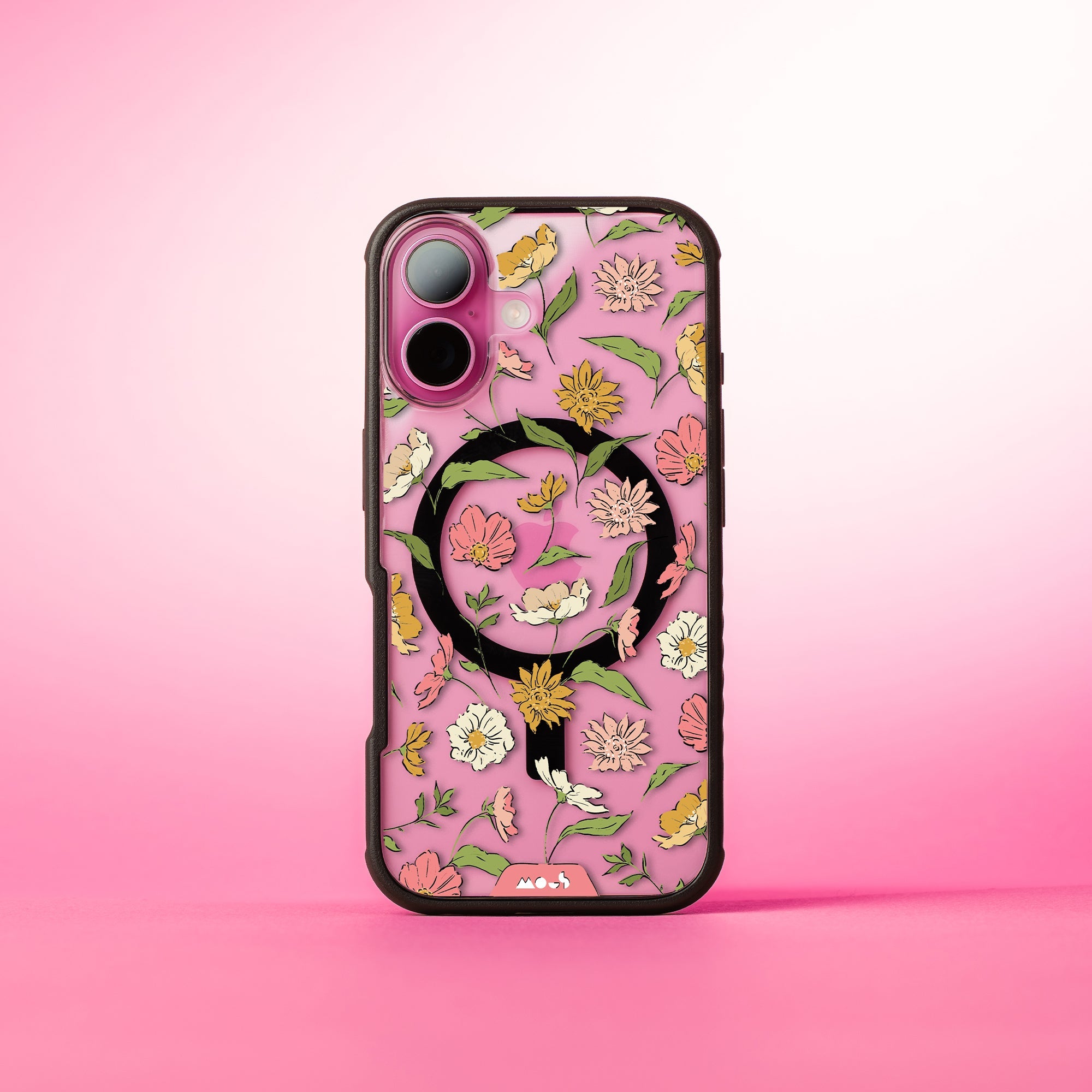 Floral Pink Protective Phone Case - Flowers MagSafe