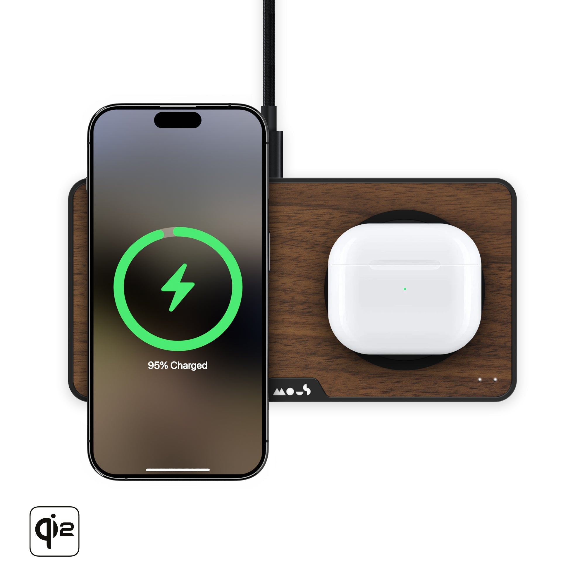 Walnut Wireless Charging Station