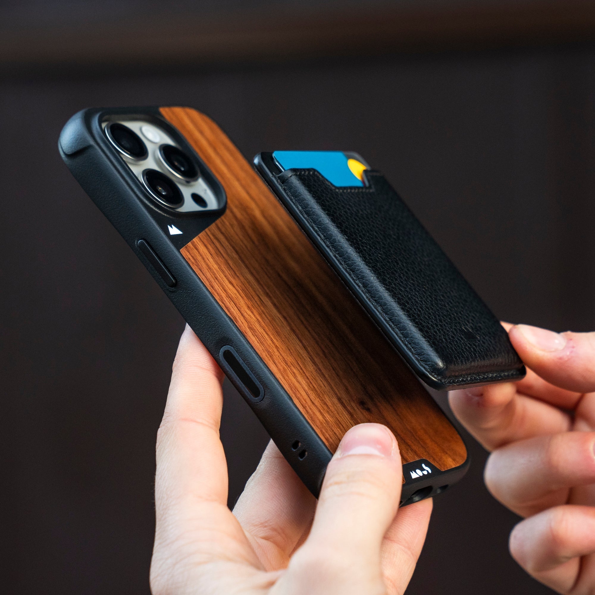 Walnut Protective Phone Case with Camera Control Button - Limitless