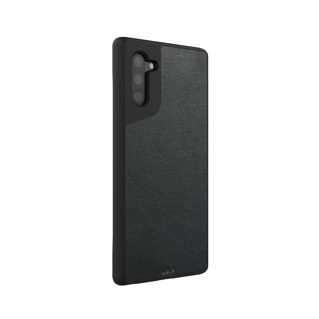 Black Leather Protective Phone Case - Limitless