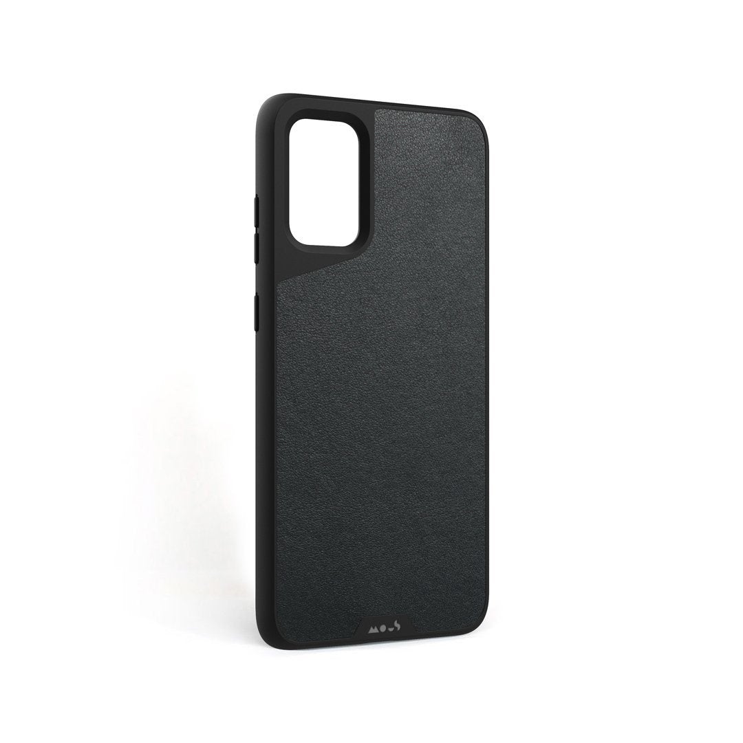 Black Leather Protective Phone Case - Limitless