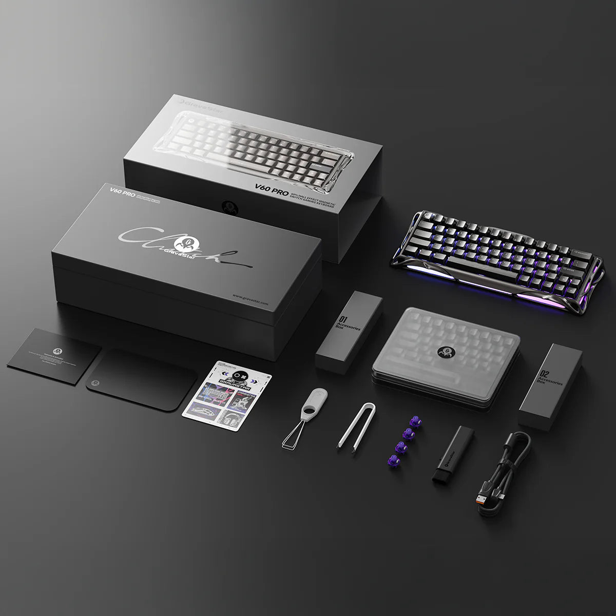 Mercury V60 Pro Deluxe Edition – Dual Keycap Gift Box Set