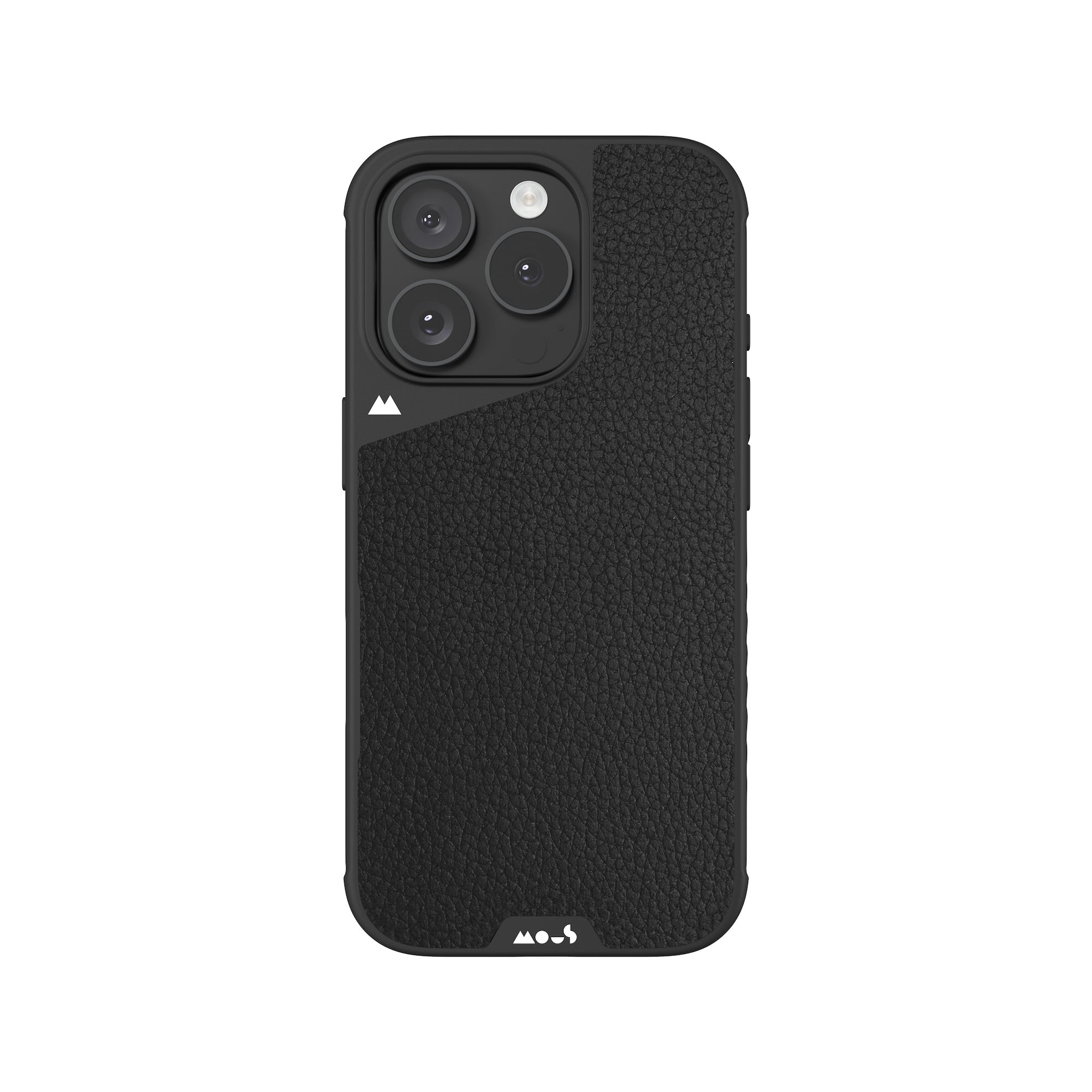 Black Leather Protective Phone Case with Camera Control Button - Limitless