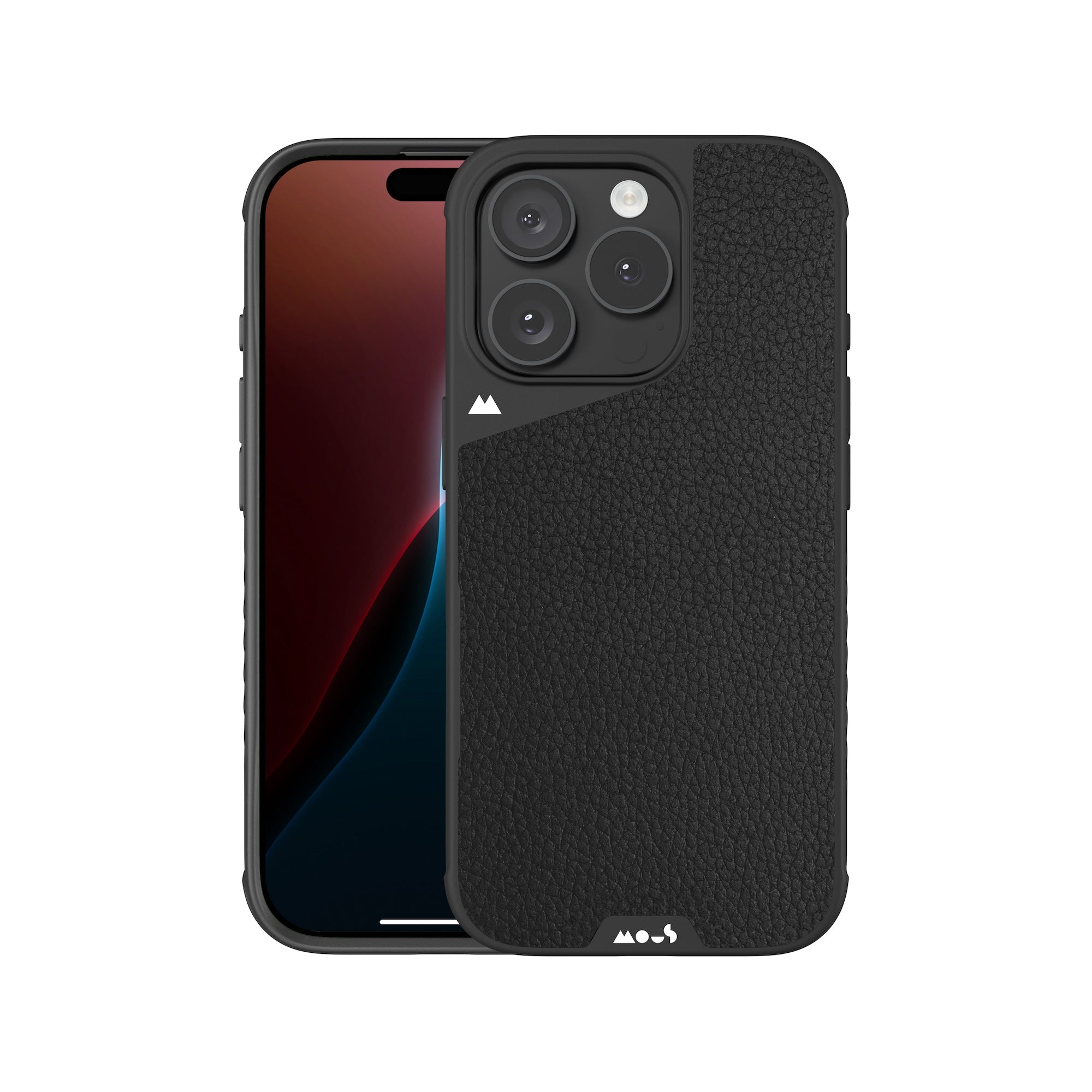 Black Leather Protective Phone Case with Camera Control Button - Limitless