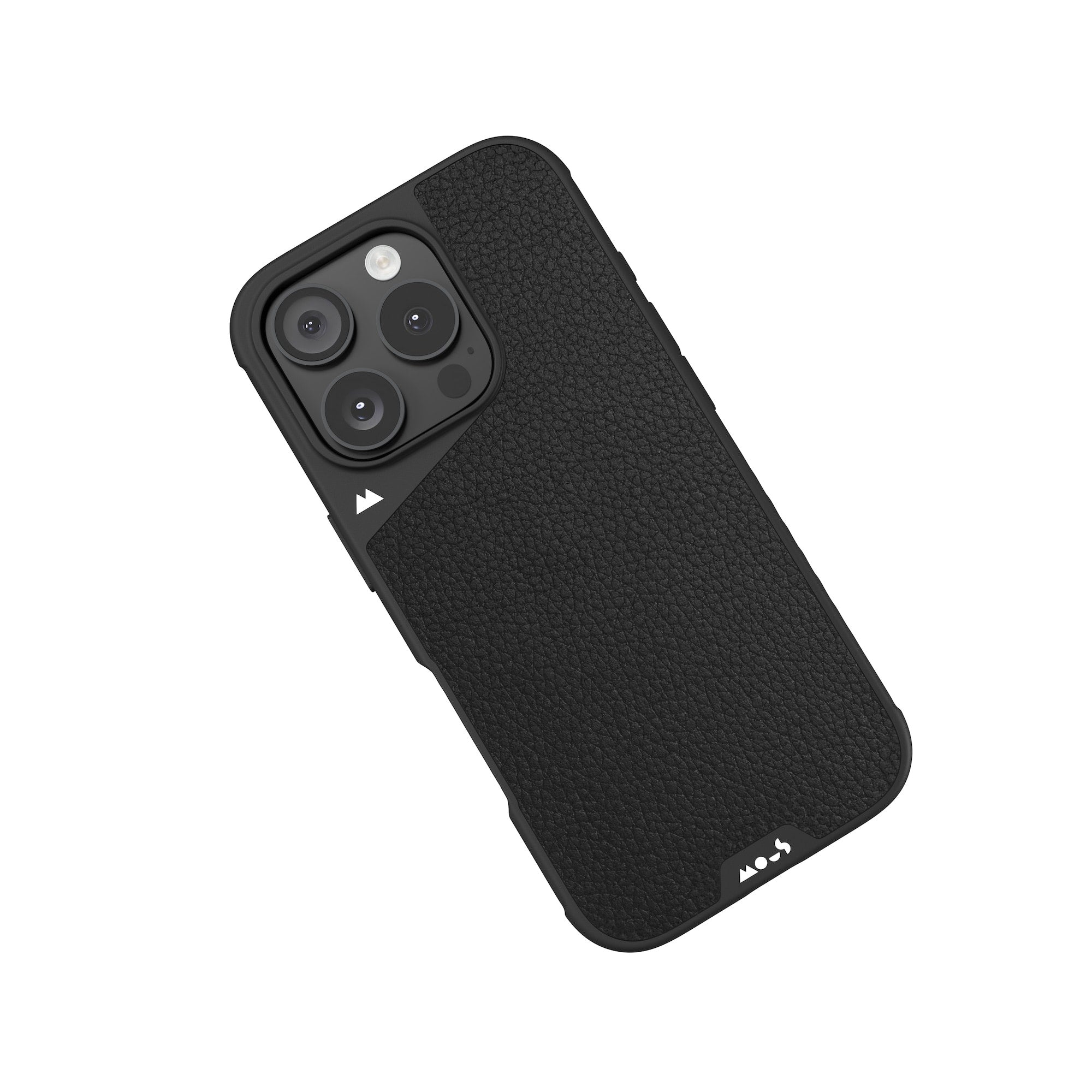 Black Leather Protective Phone Case - Limitless