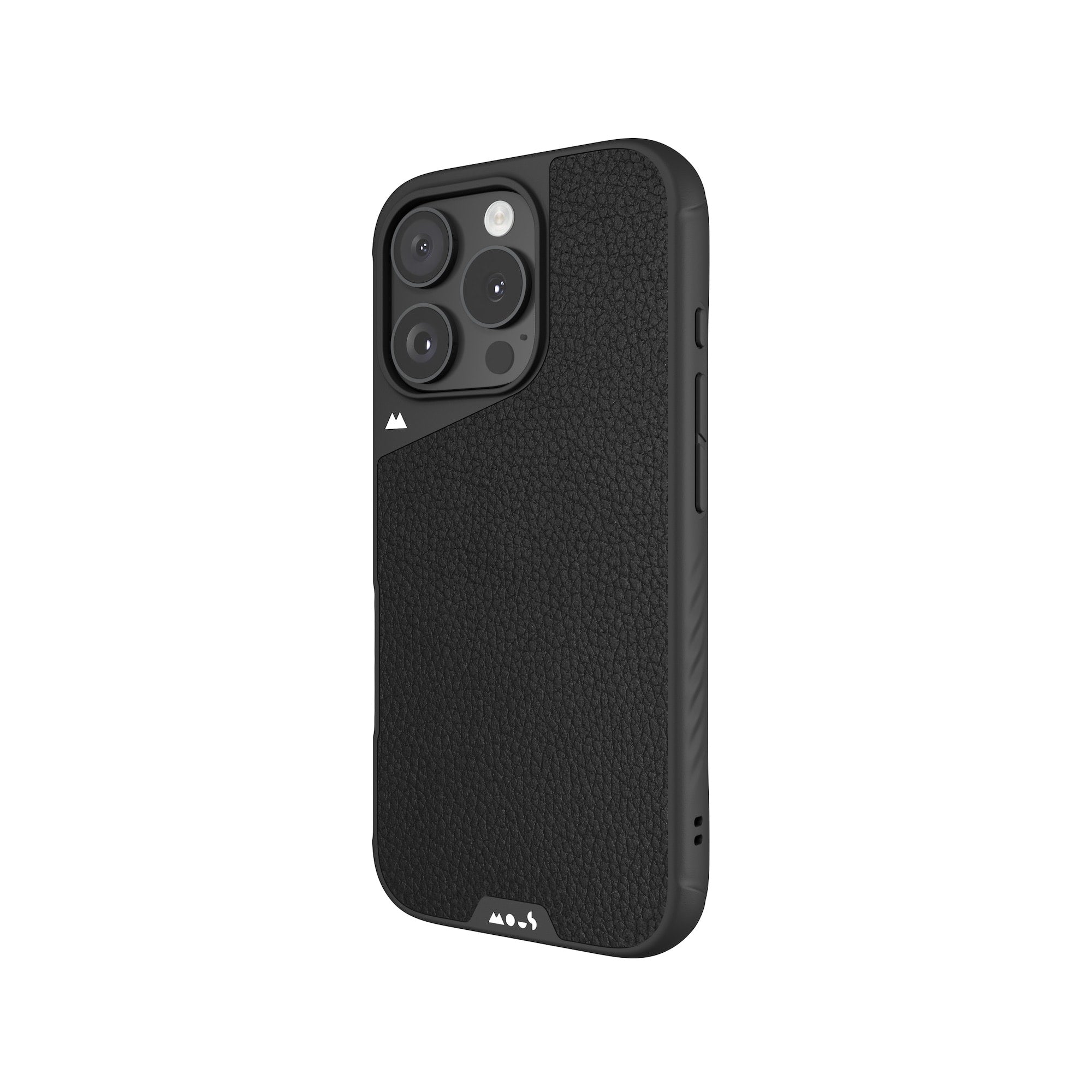Black Leather Protective Phone Case - Limitless