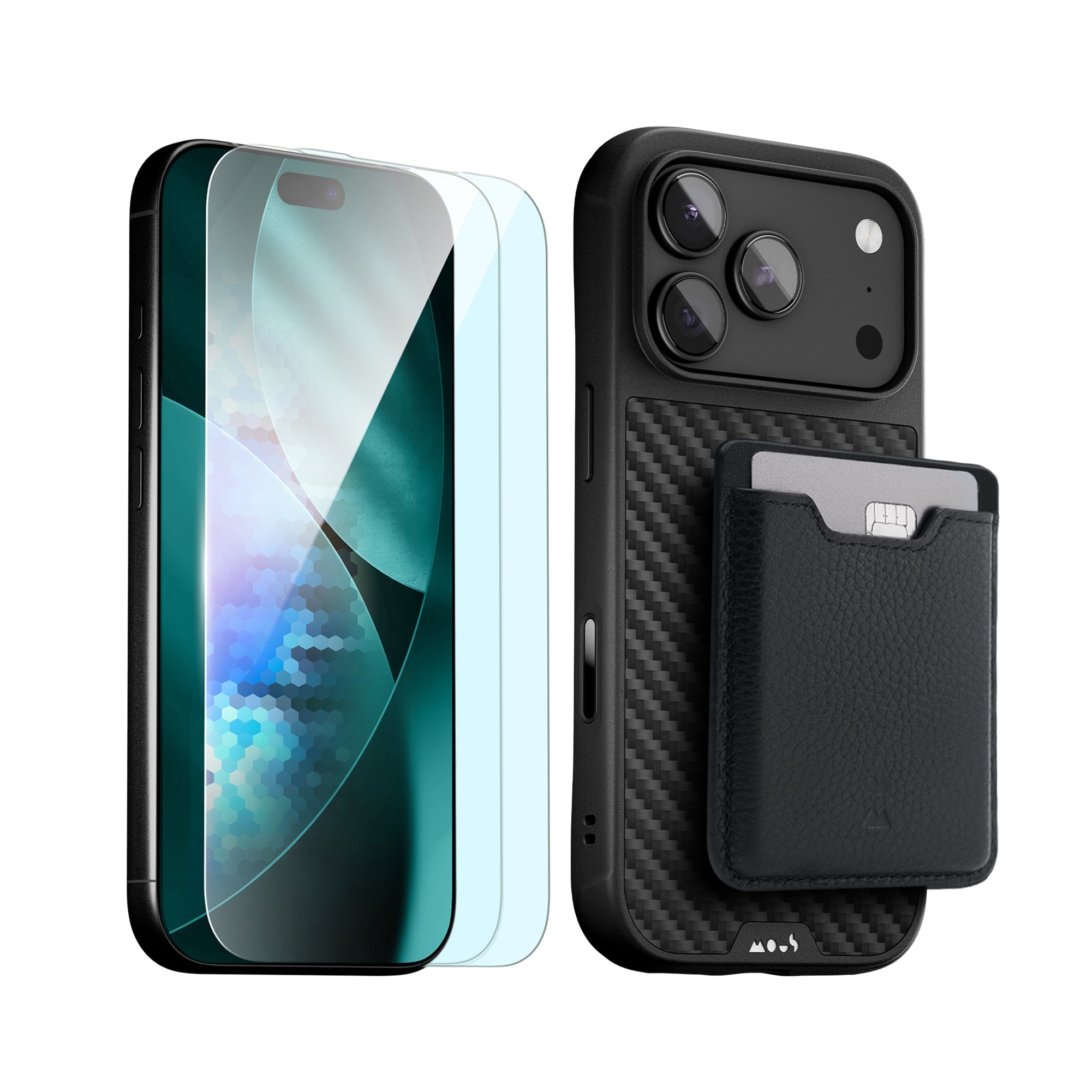 Aramid Fibre Protective Case, Screen Protector and Card Wallet - iPhone Starter Kit