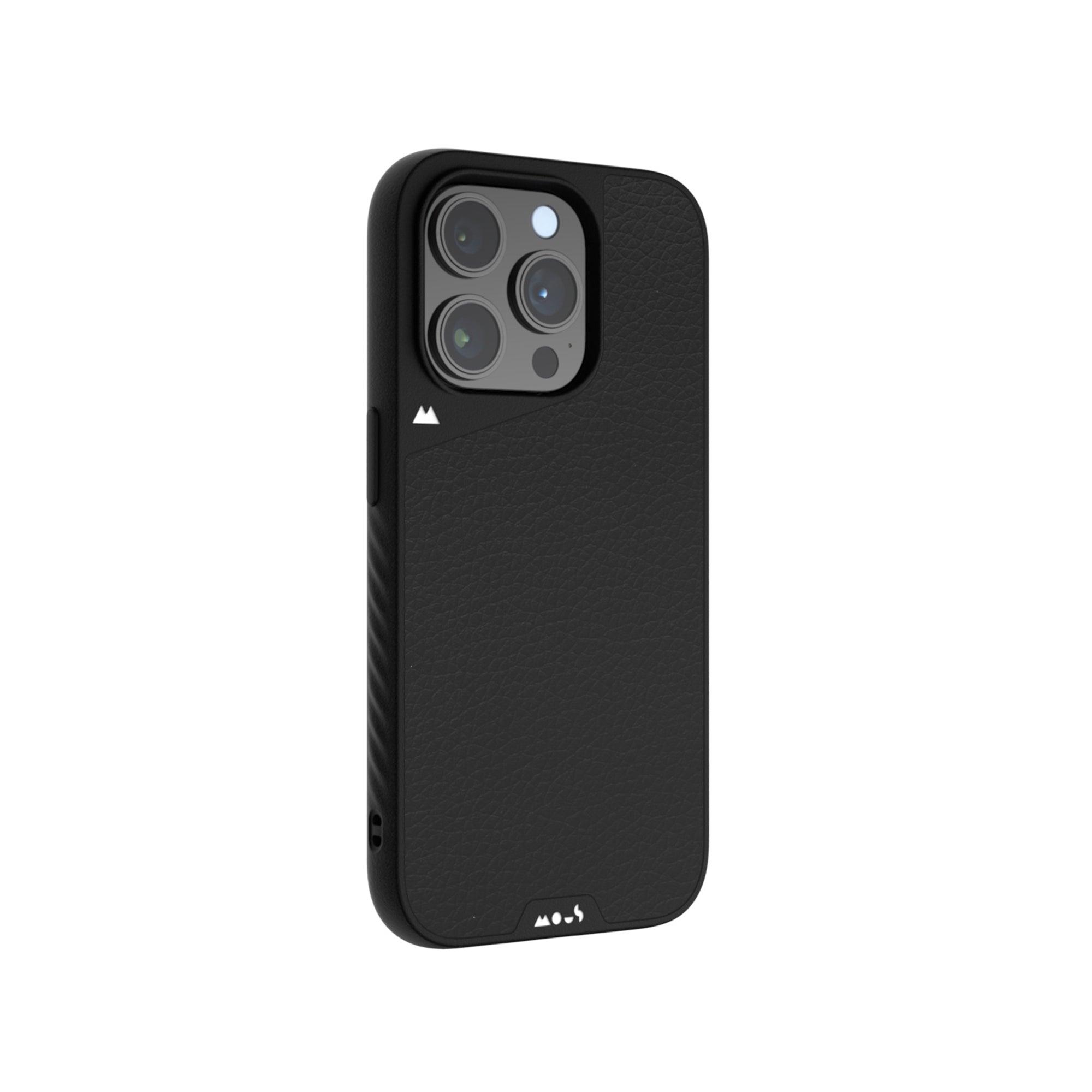 Black Leather Protective Phone Case - Limitless