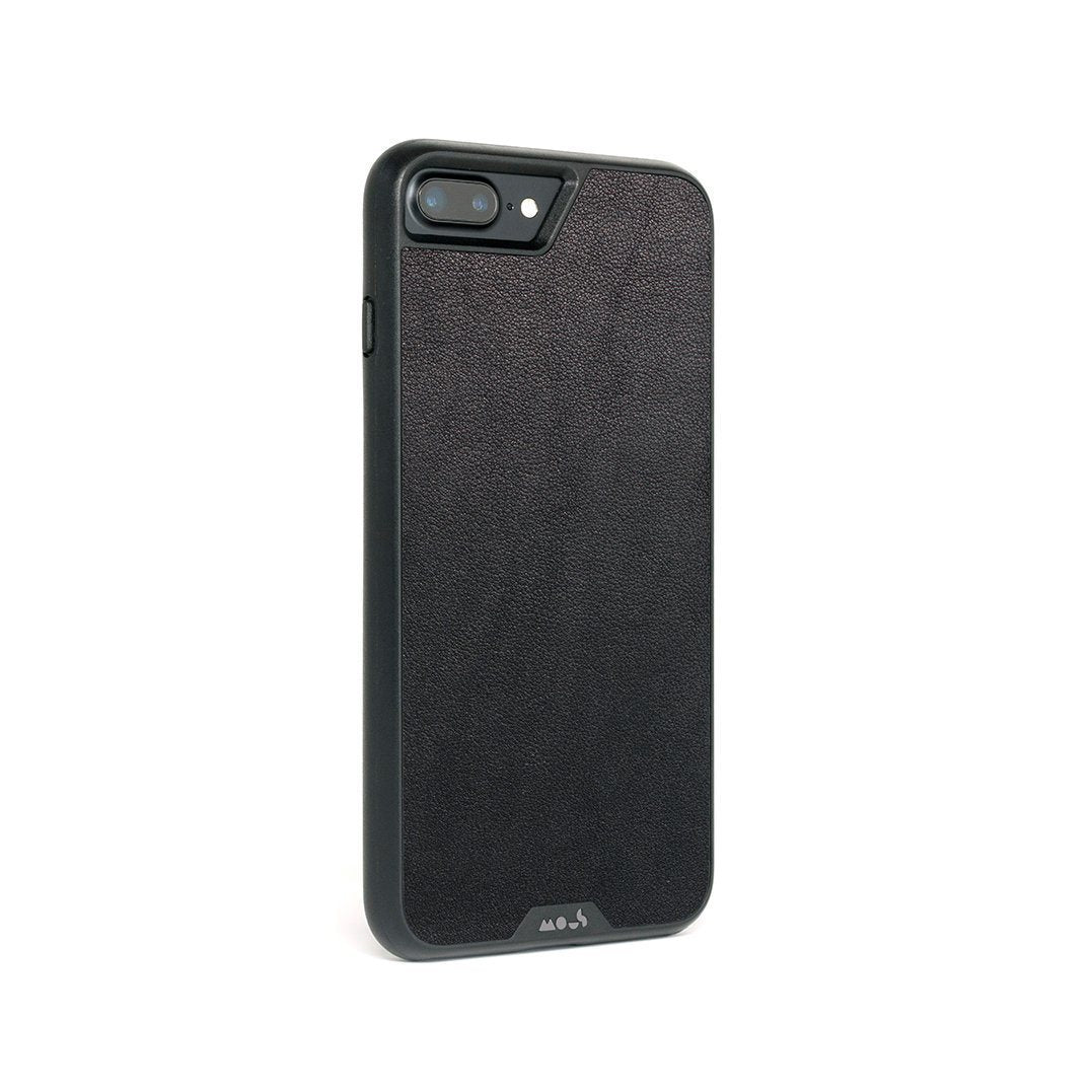 Black Leather Protective Phone Case - Limitless